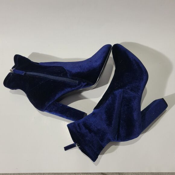 Steve madden block Heels ankle velour socks boots sz 8M - Picture 5 of 8